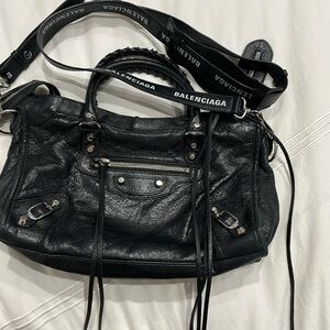 Balenciaga Logo Strap city bag